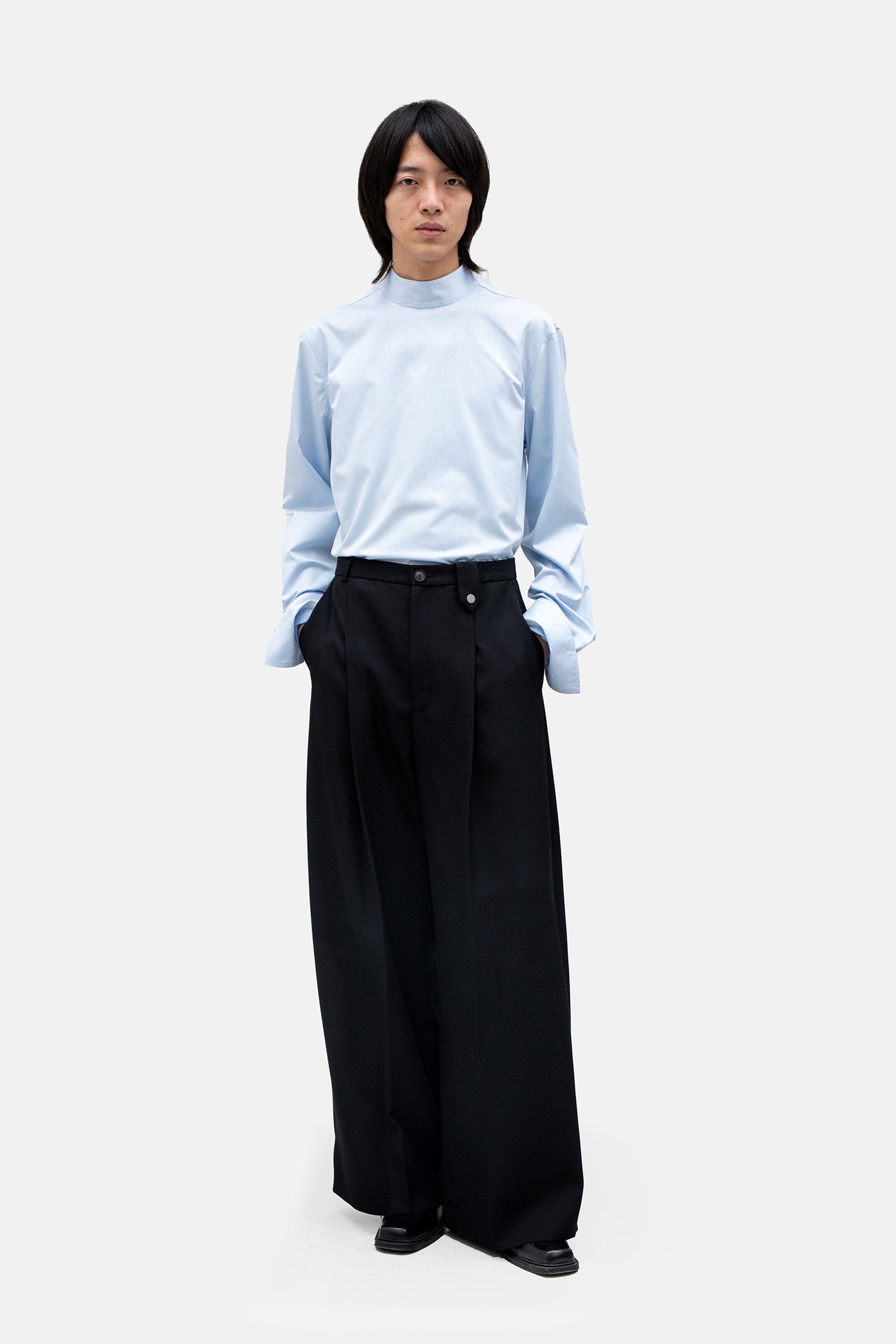 MANDARIN COLLAR SHIRT