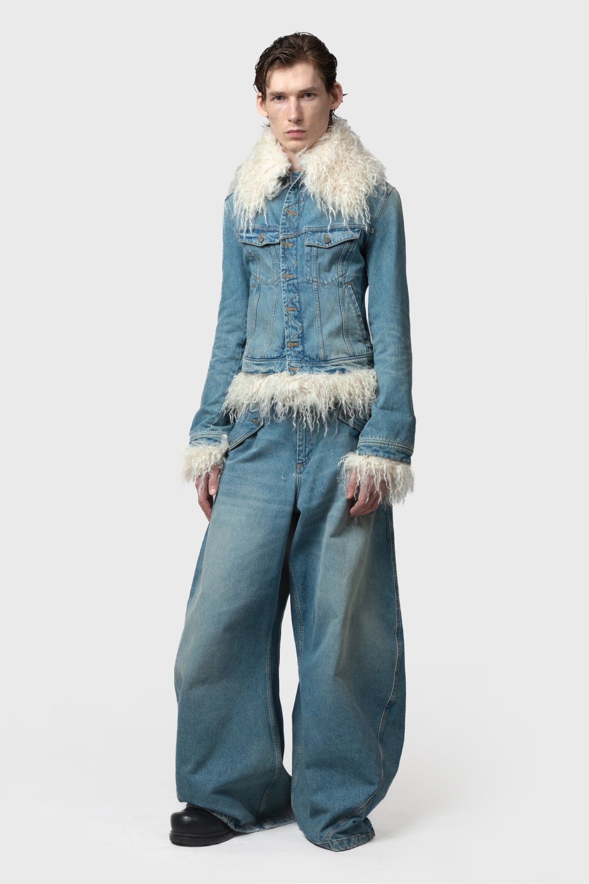 FUR DENIM JACKET