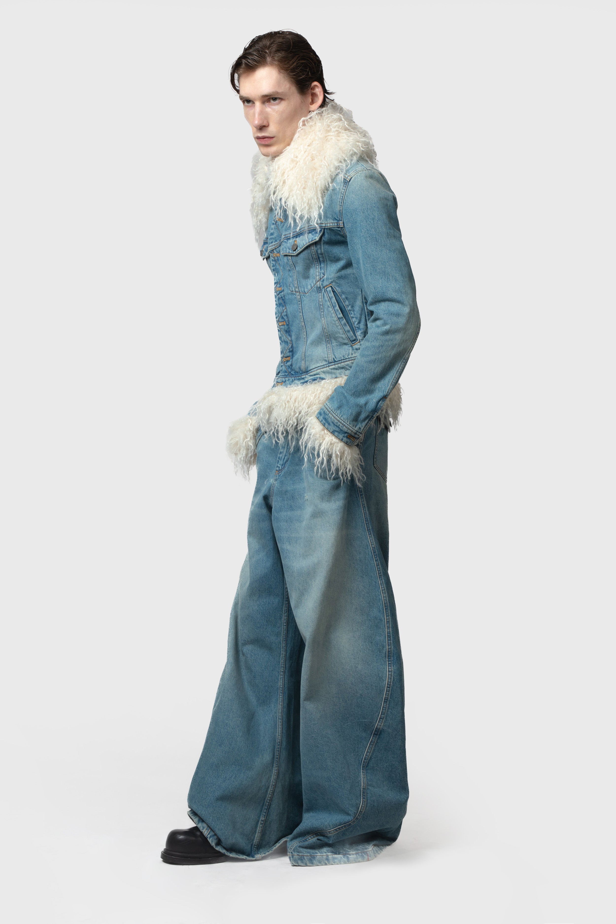FUR DENIM JACKET