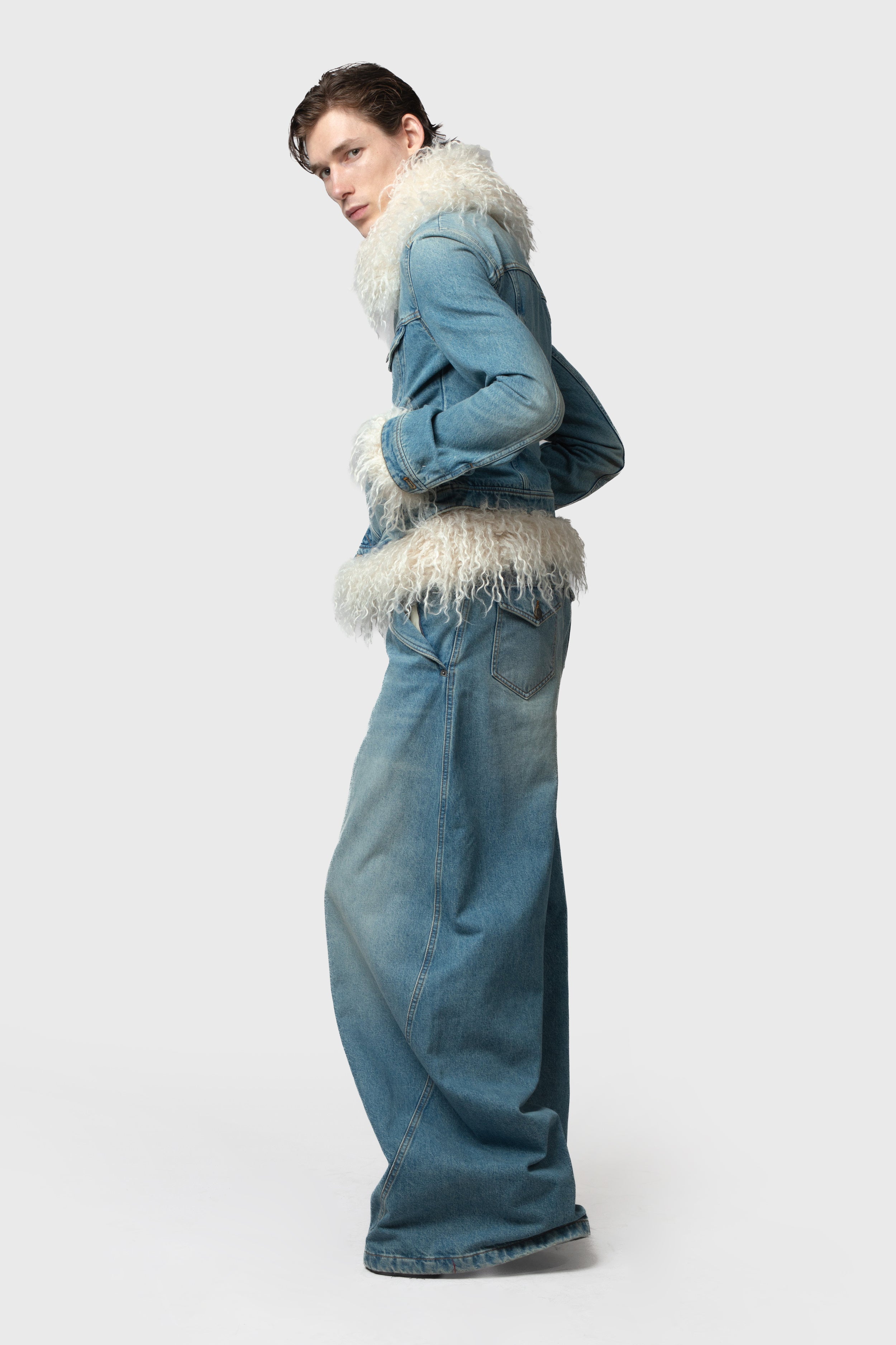 FUR DENIM JACKET