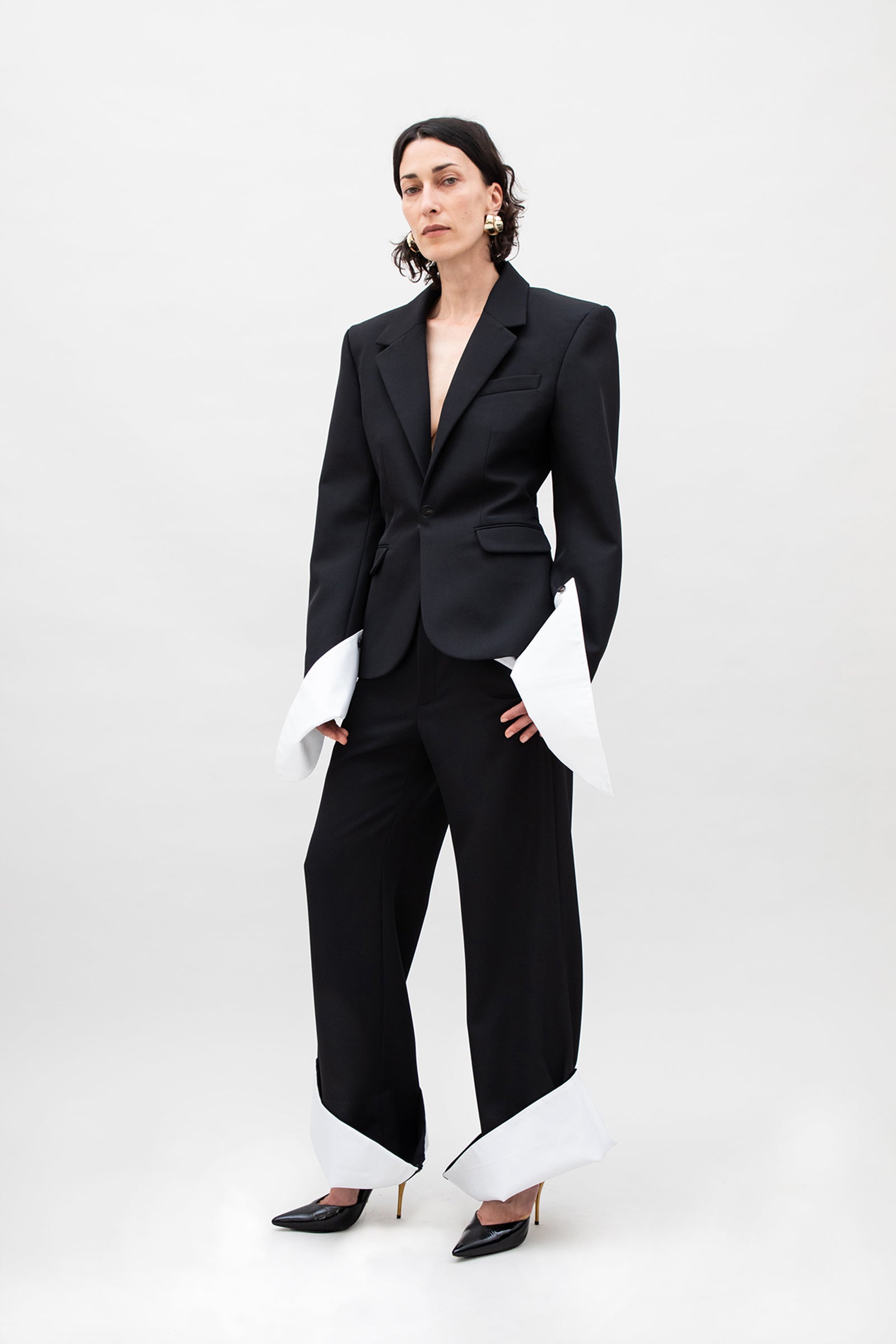 STRUCTURED OPEN CUFF JACKET