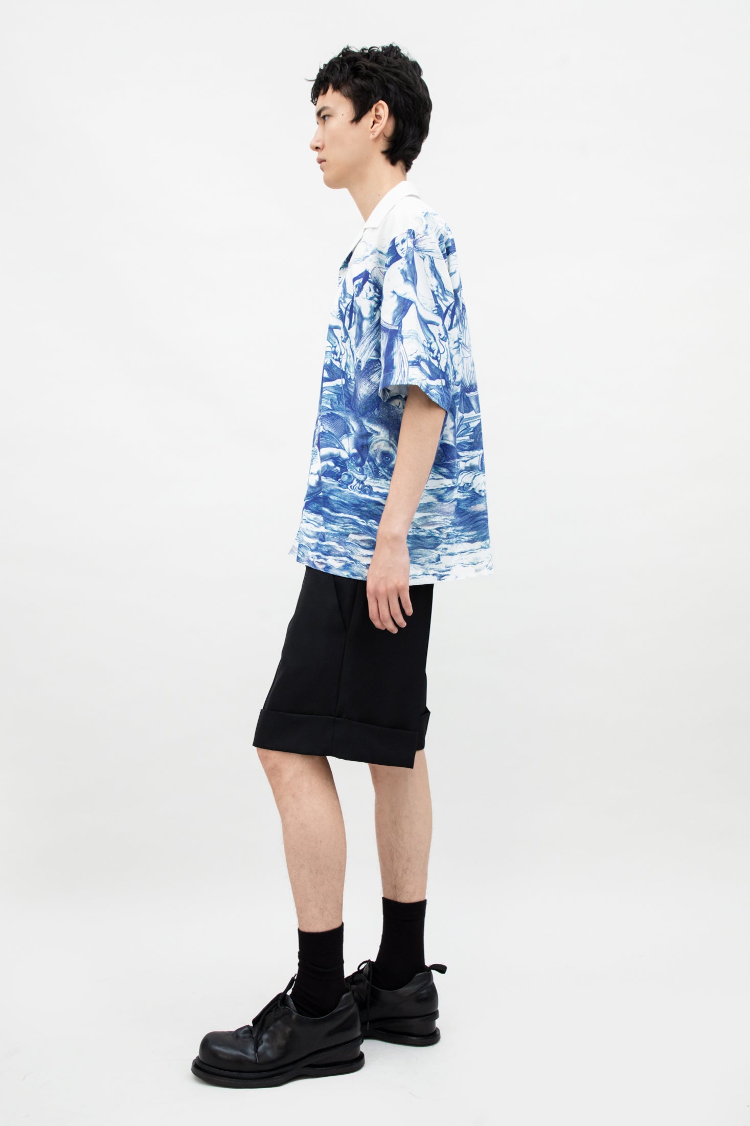 DOUBLE WAIST WOOL SHORT