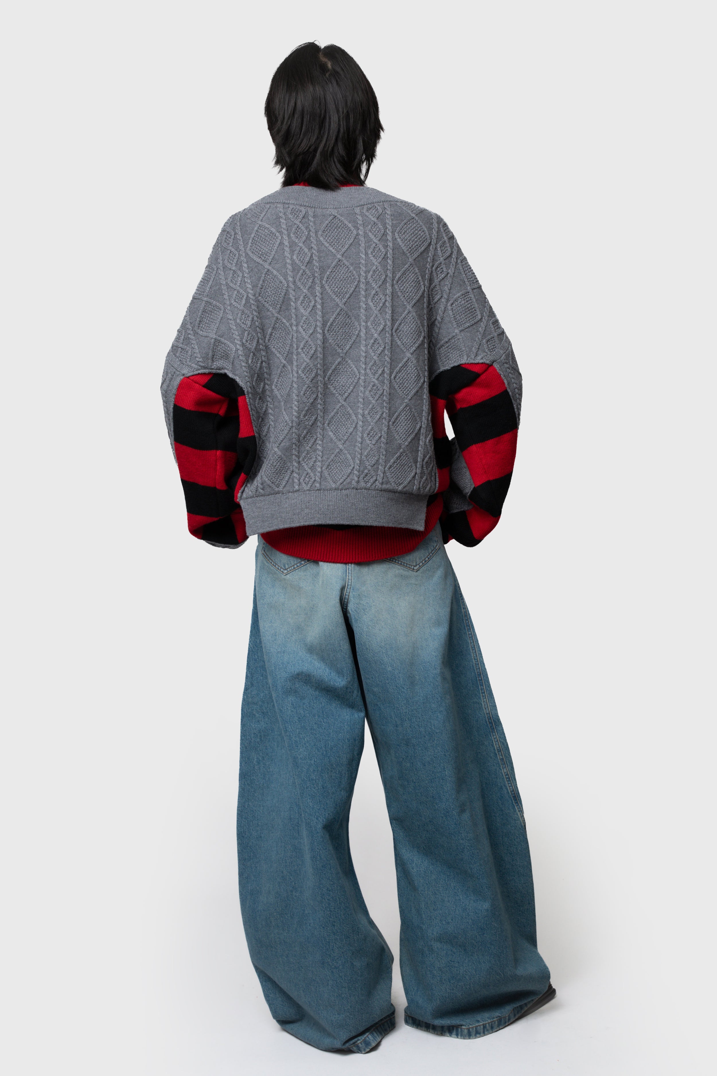 DOUBLE V-NECK SWEATER