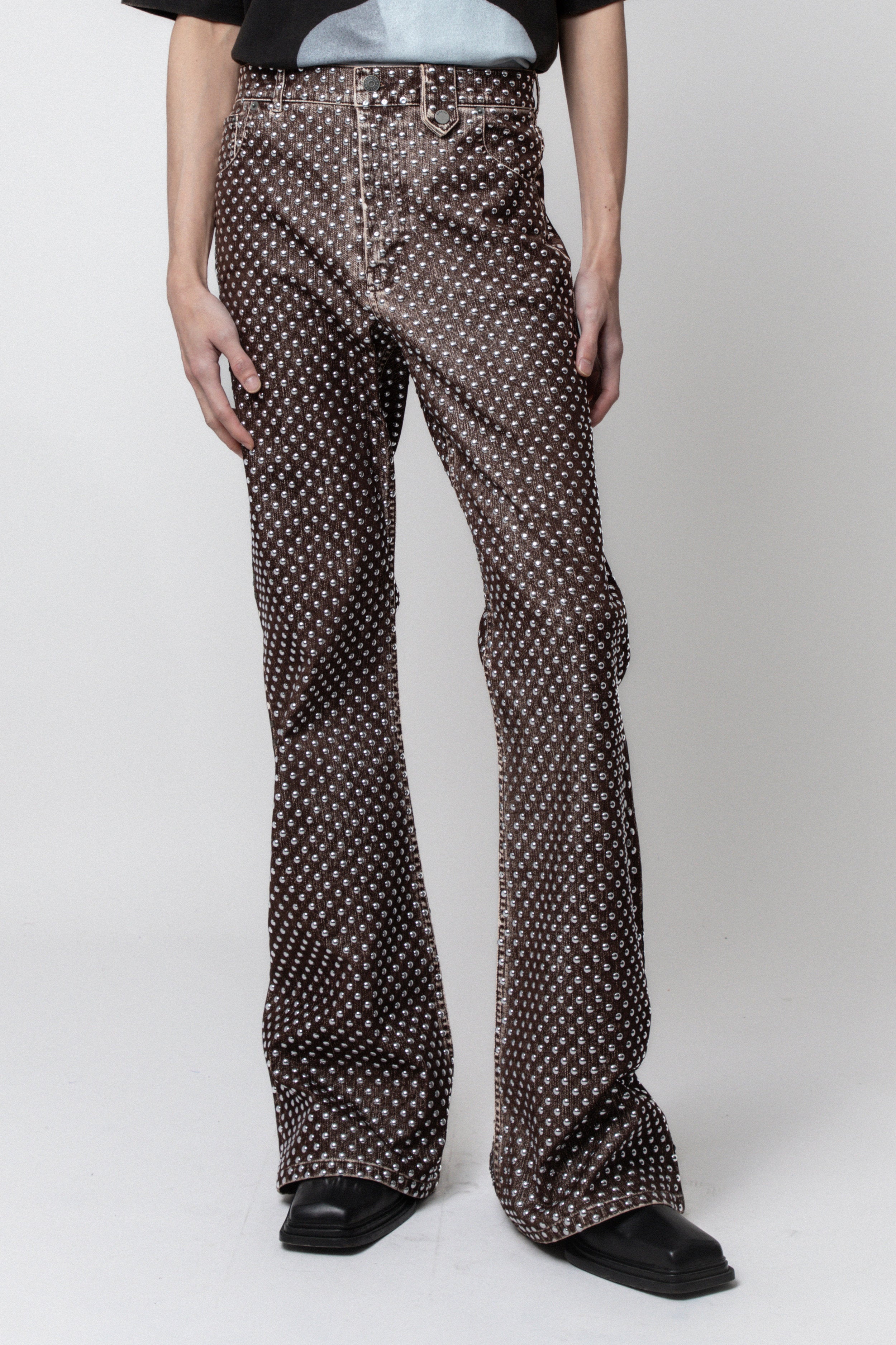 STUDS DENIM PANT