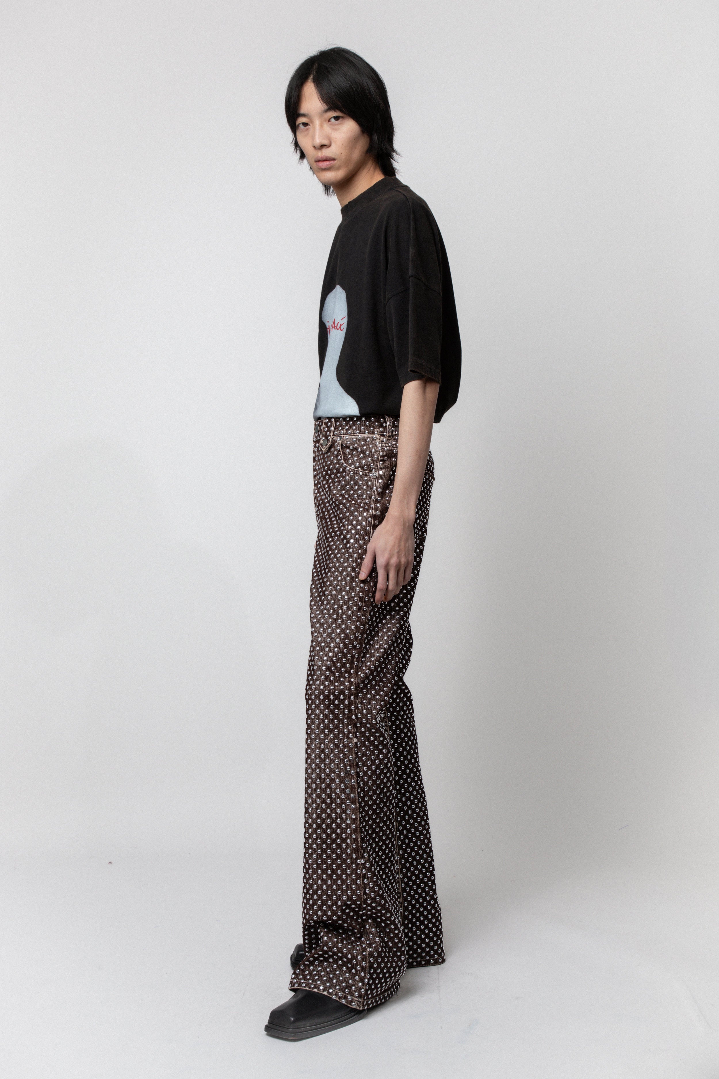 STUDS DENIM PANT