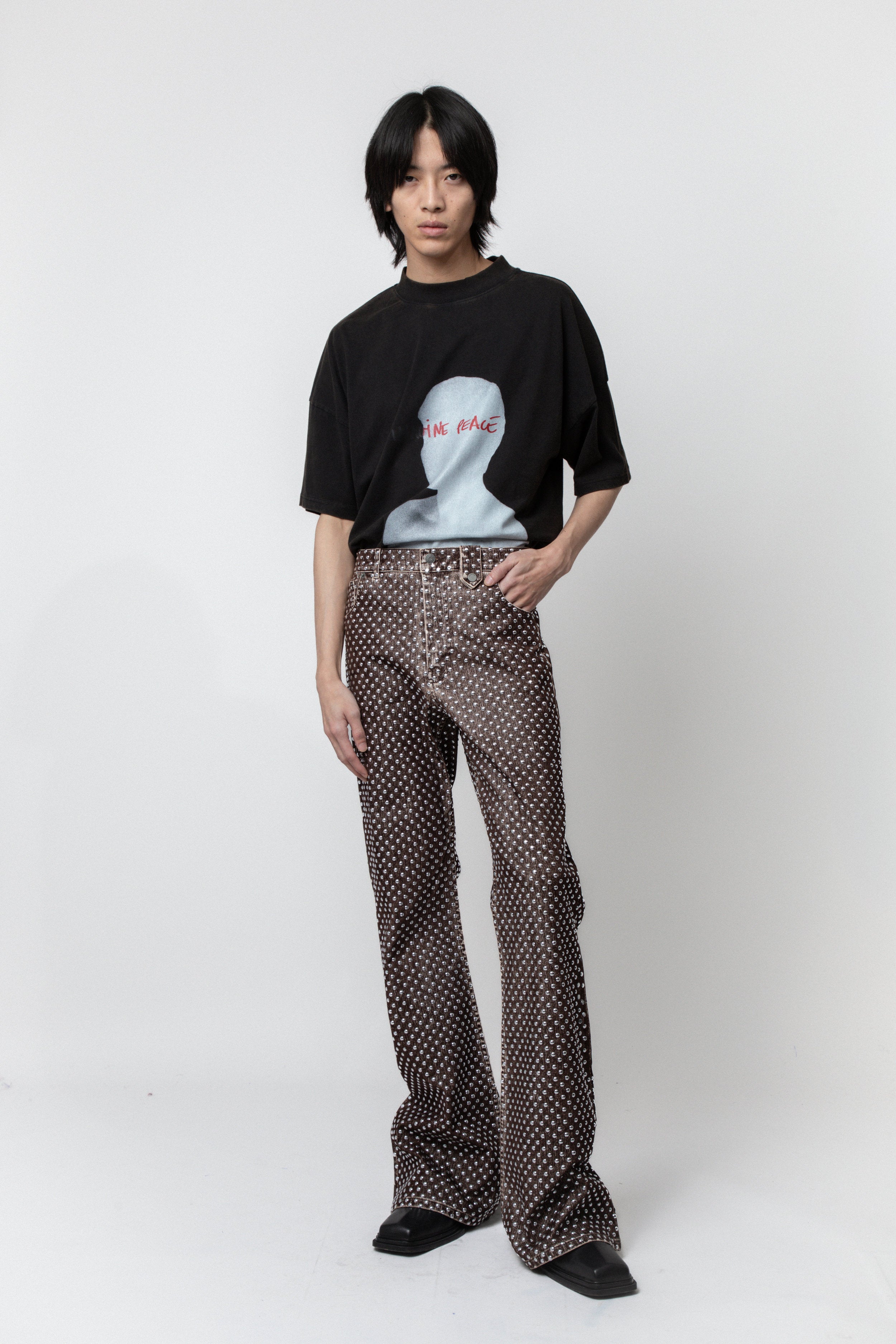 STUDS DENIM PANT