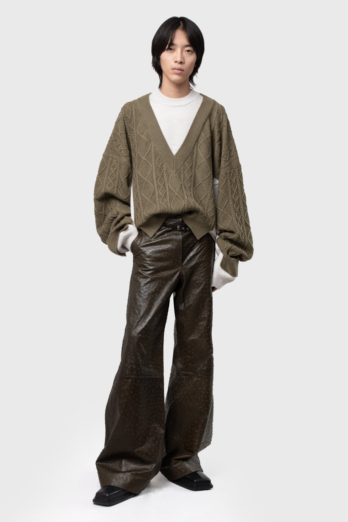 DOUBLE V-NECK SWEATER