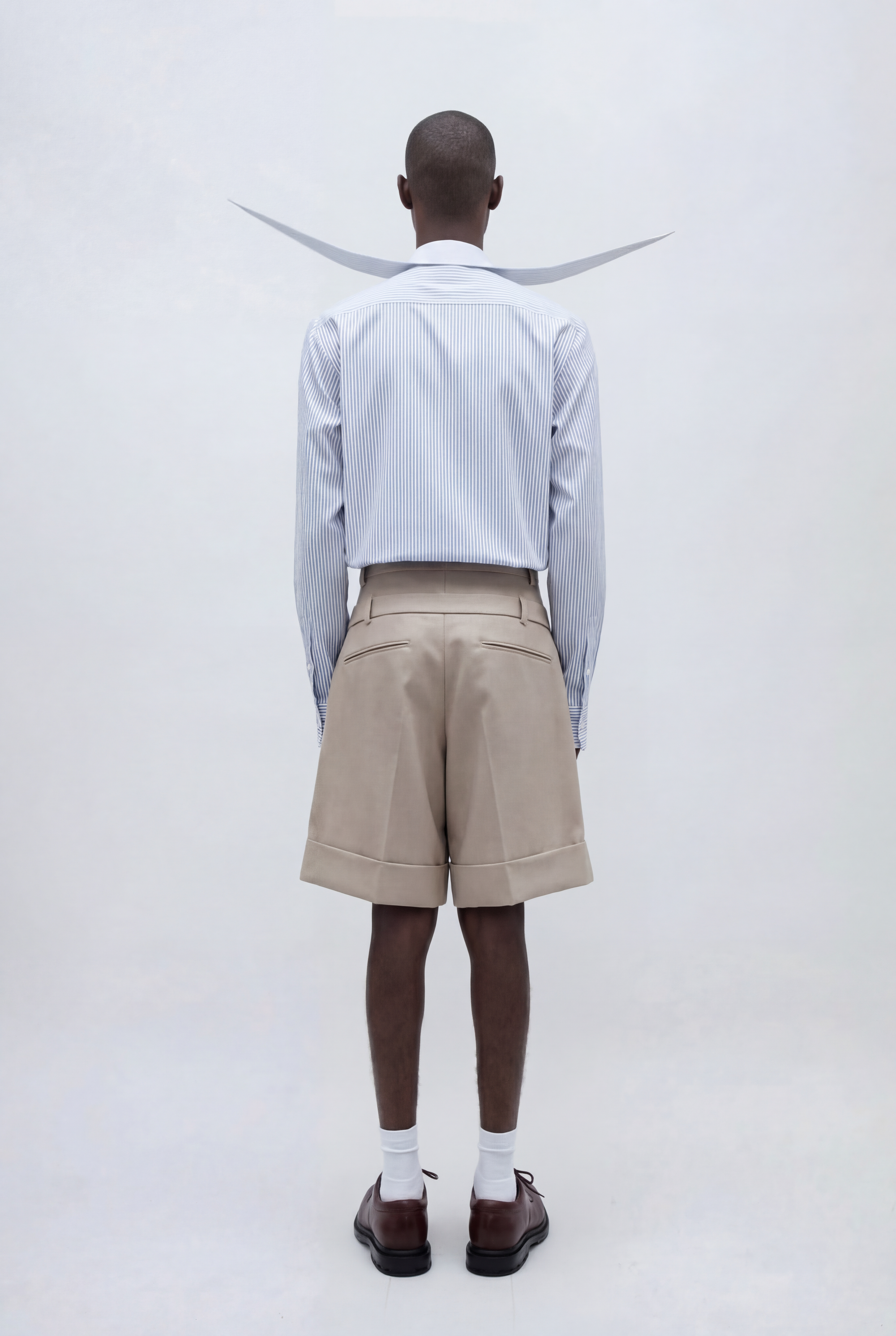 DOUBLE WAIST WOOL SHORT