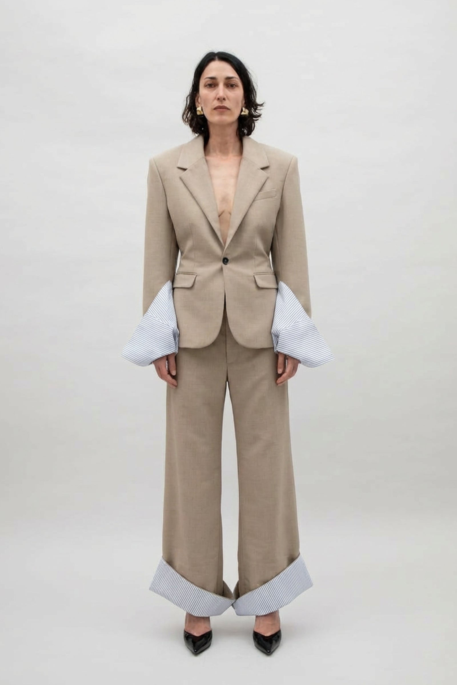 STRUCTURED OPEN CUFF JACKET