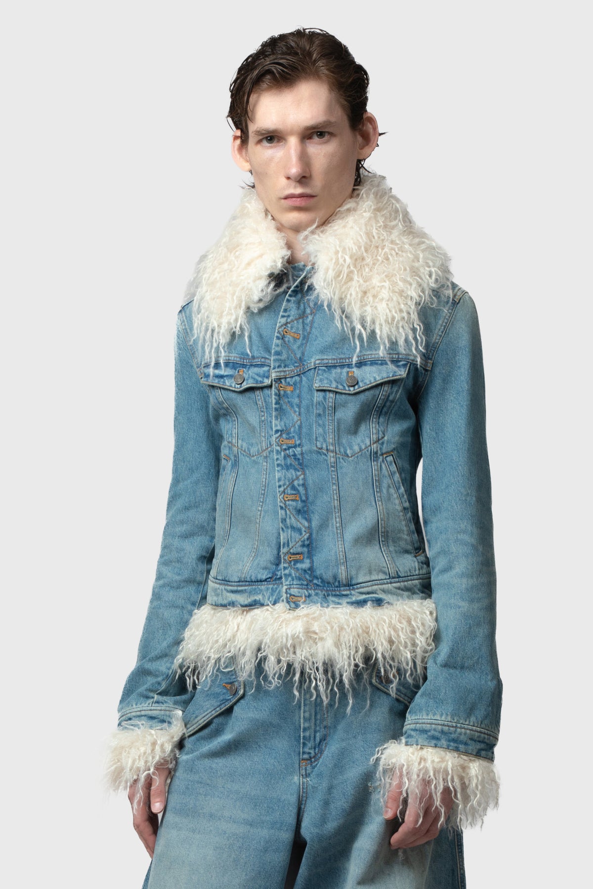 FUR DENIM JACKET