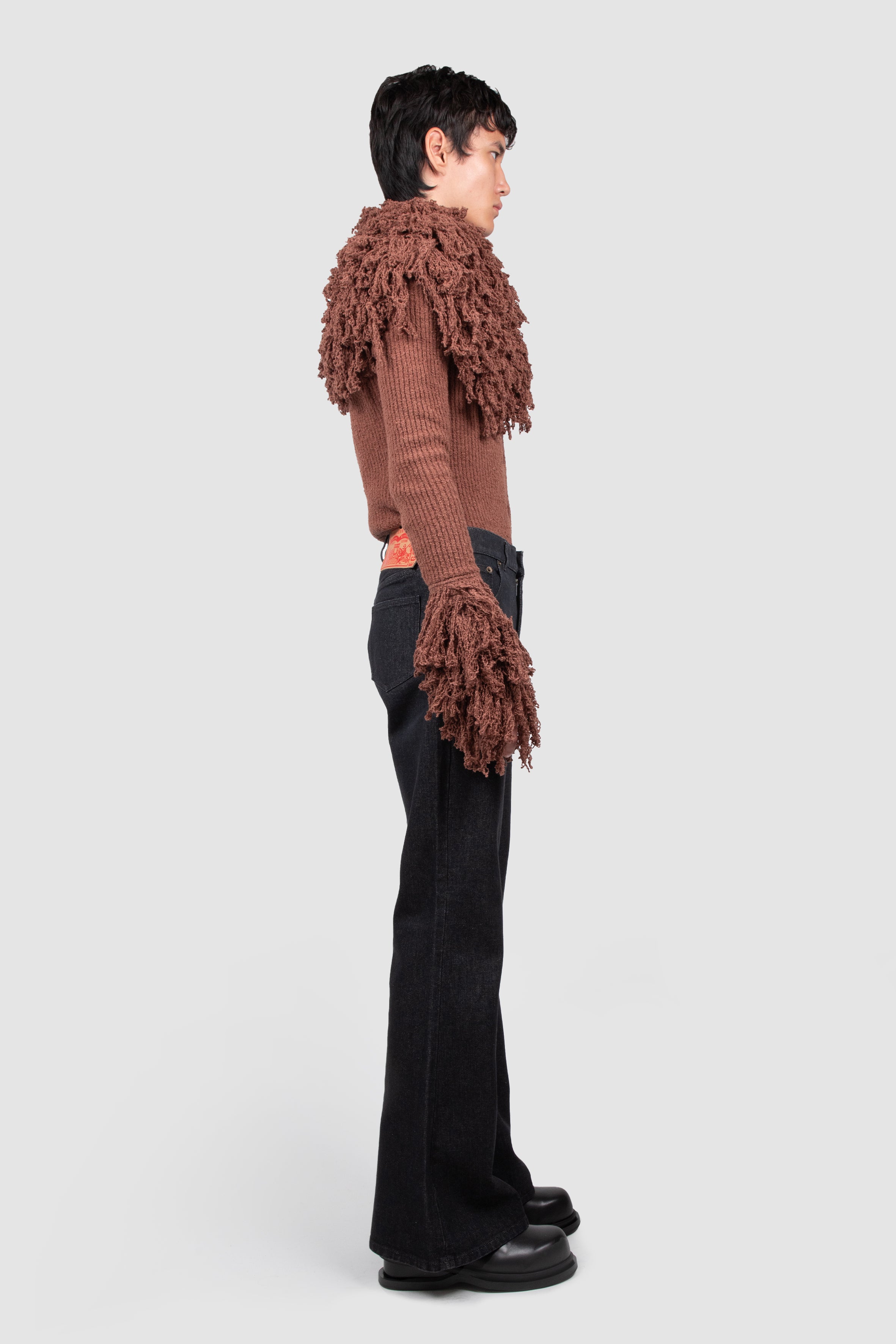 KNITTED FRANGED CARDIGAN