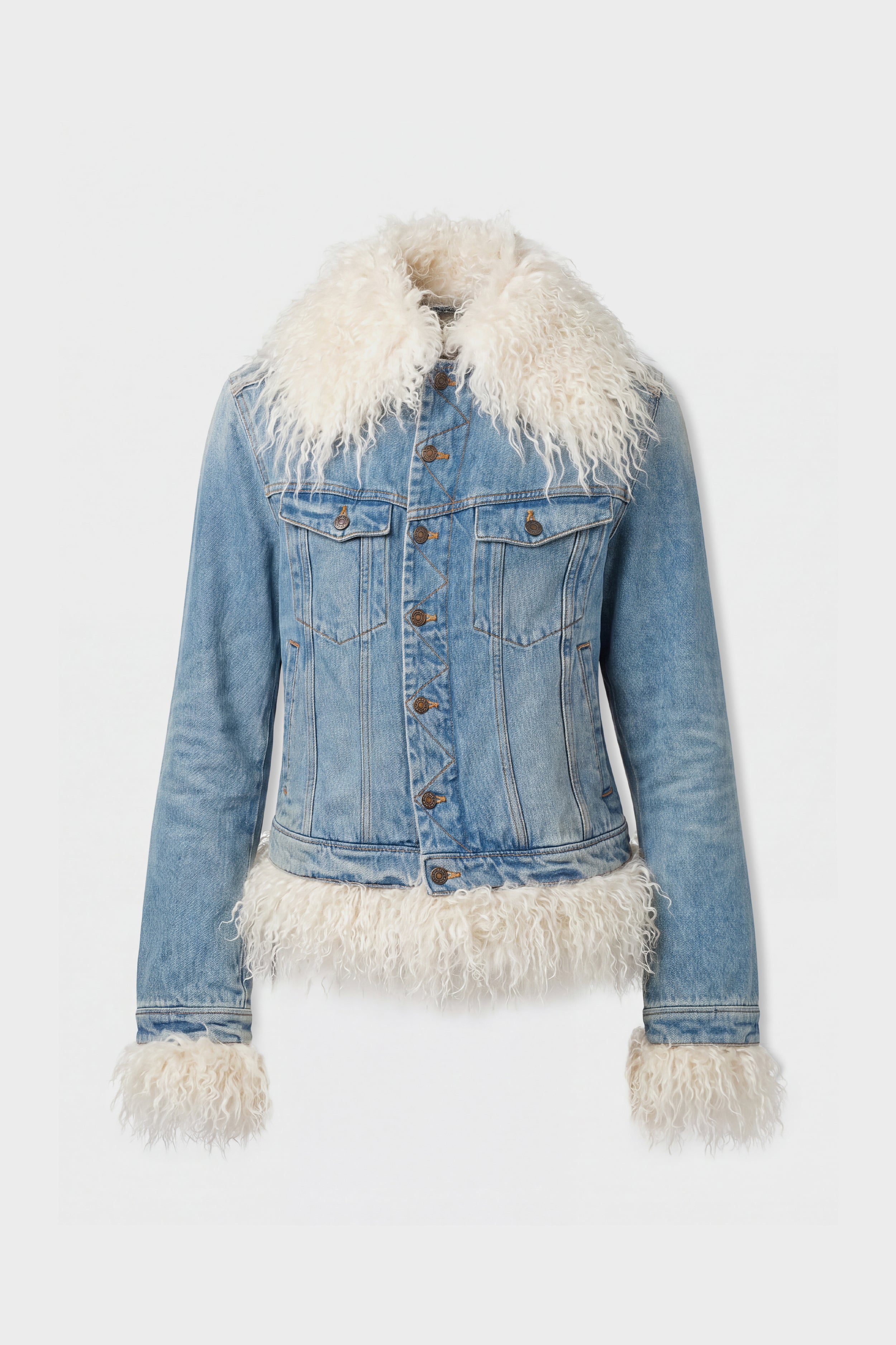 FUR DENIM JACKET