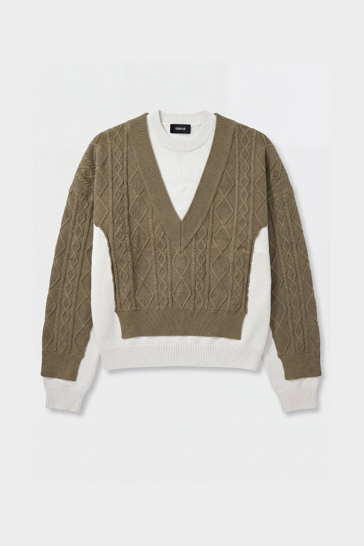 DOUBLE V-NECK SWEATER