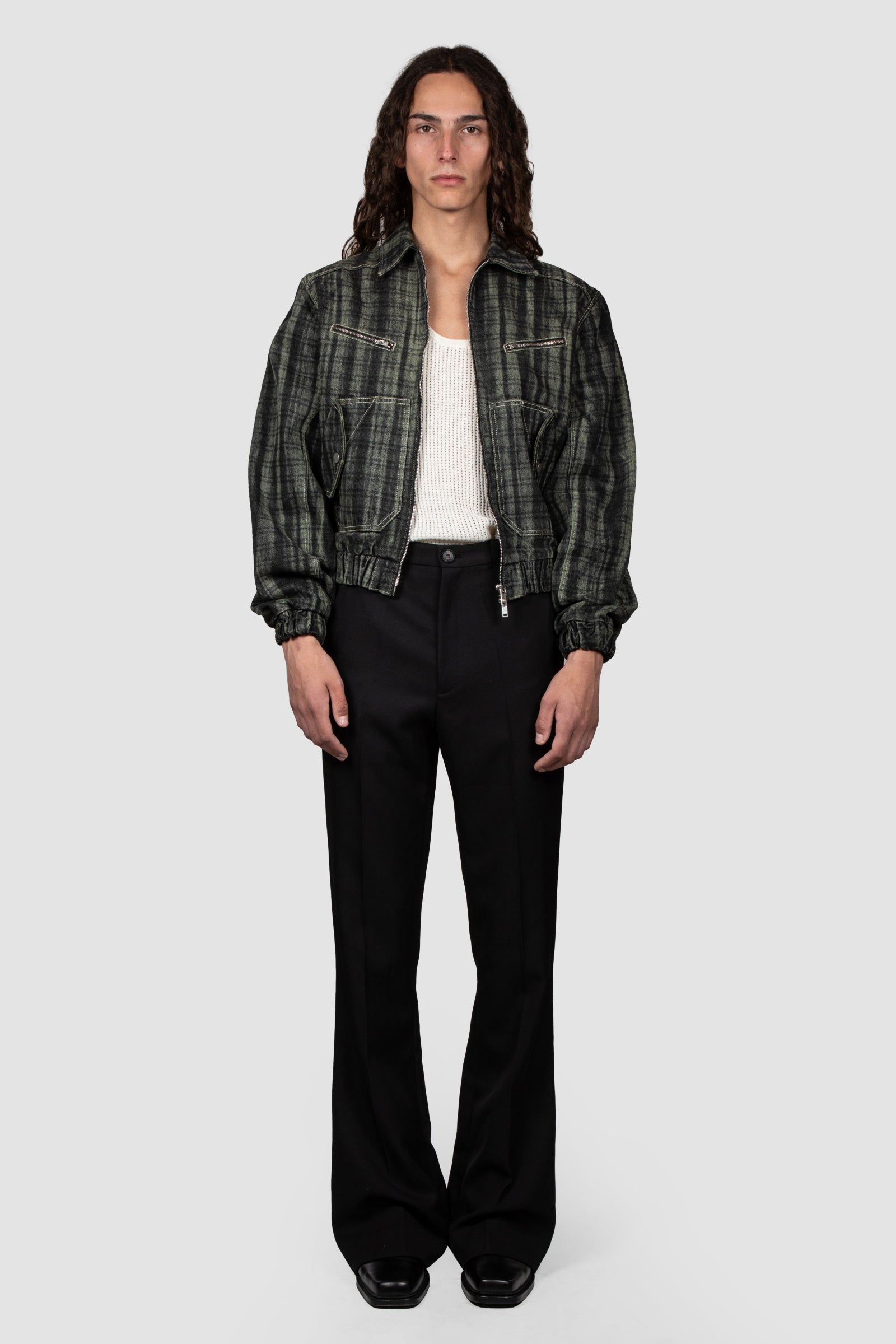 DENIM LINING BOMBER
