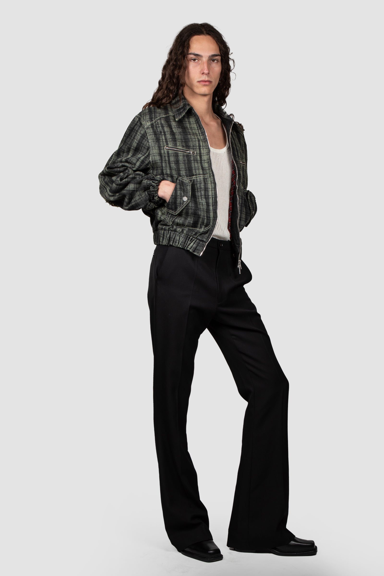 DENIM LINING BOMBER