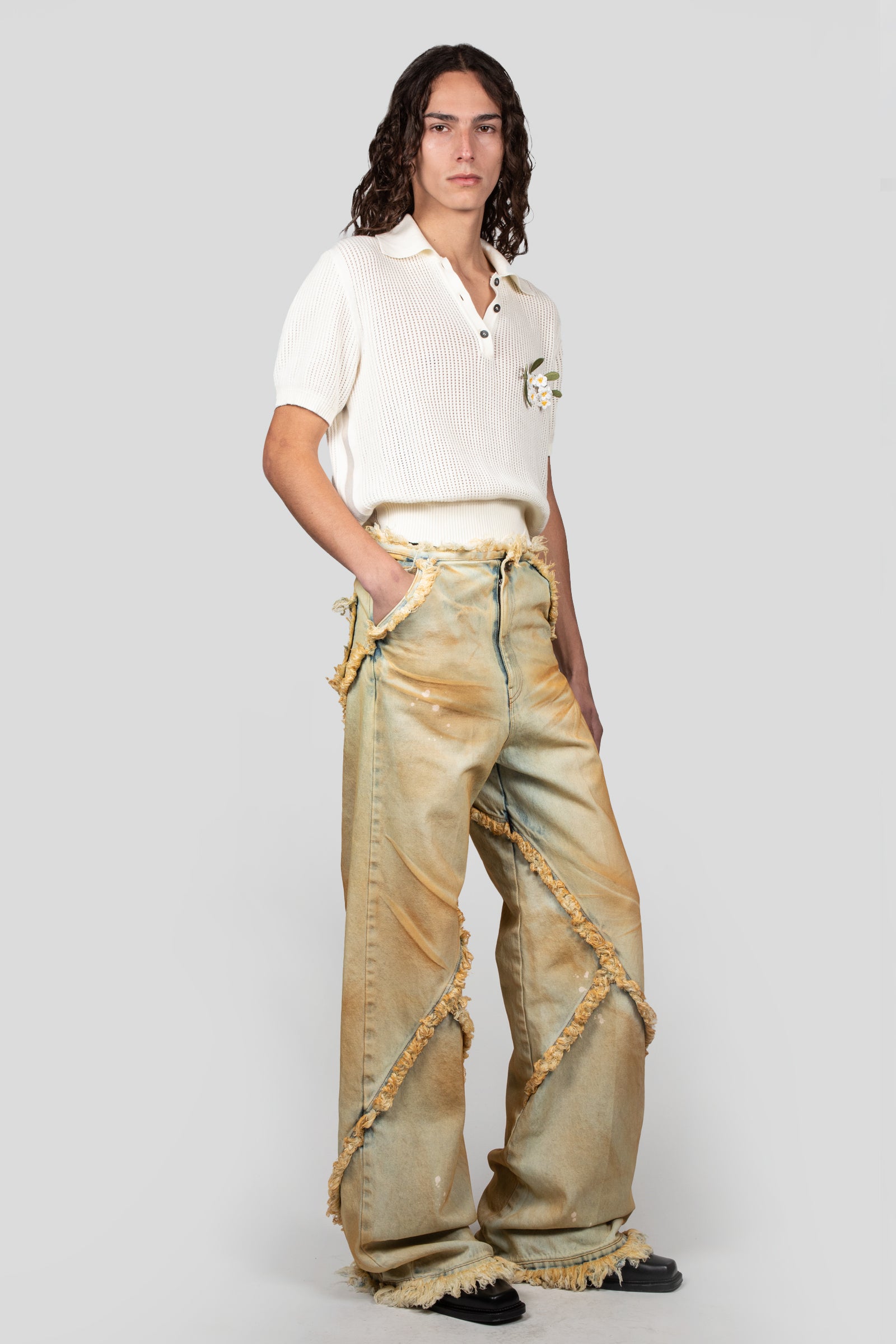 ARGYLE DENIM PANT